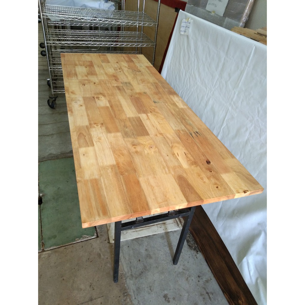 Finished Table Tops Table Top Rubber Wood Finger Joint Wood Pine Wood Panel Board Office Desk Shopee Malaysia