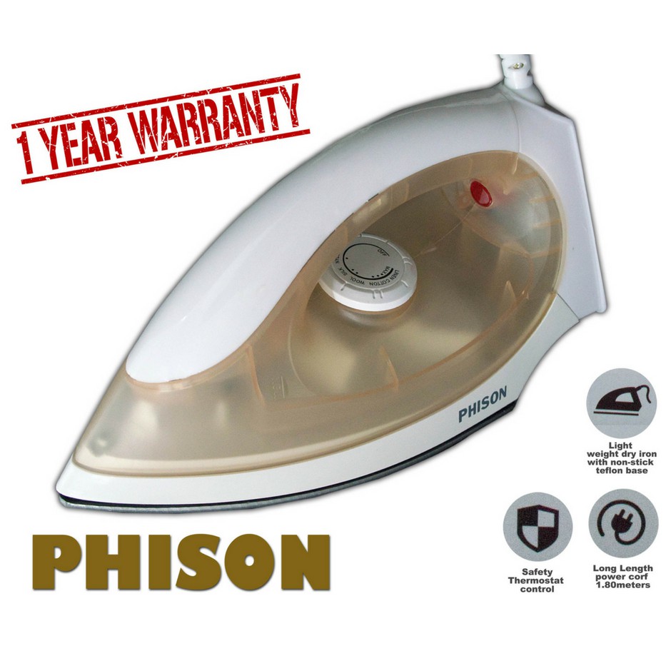 Phison Dry Iron Seterika Elektrik Phison PIR W Original Phison Sirim