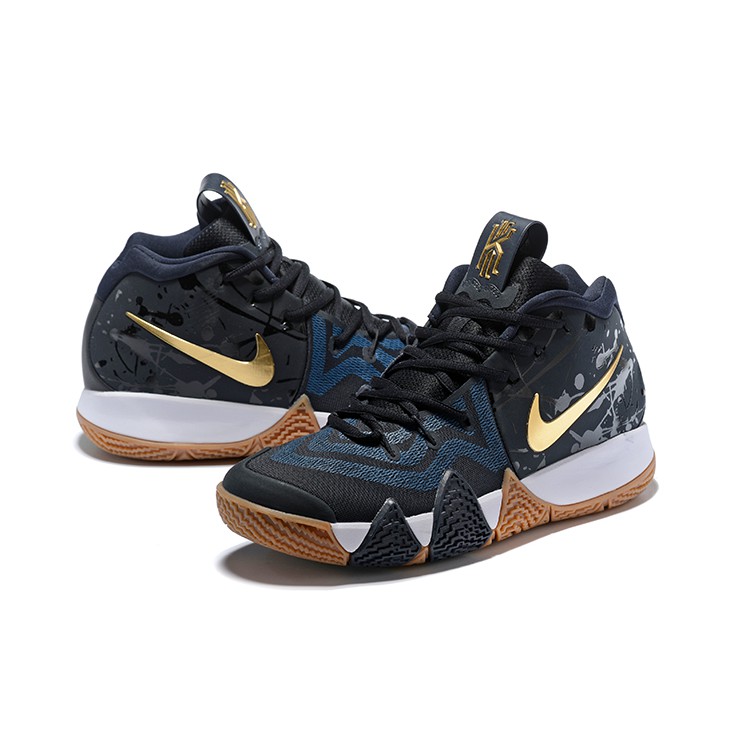 kyrie 4 navy gold