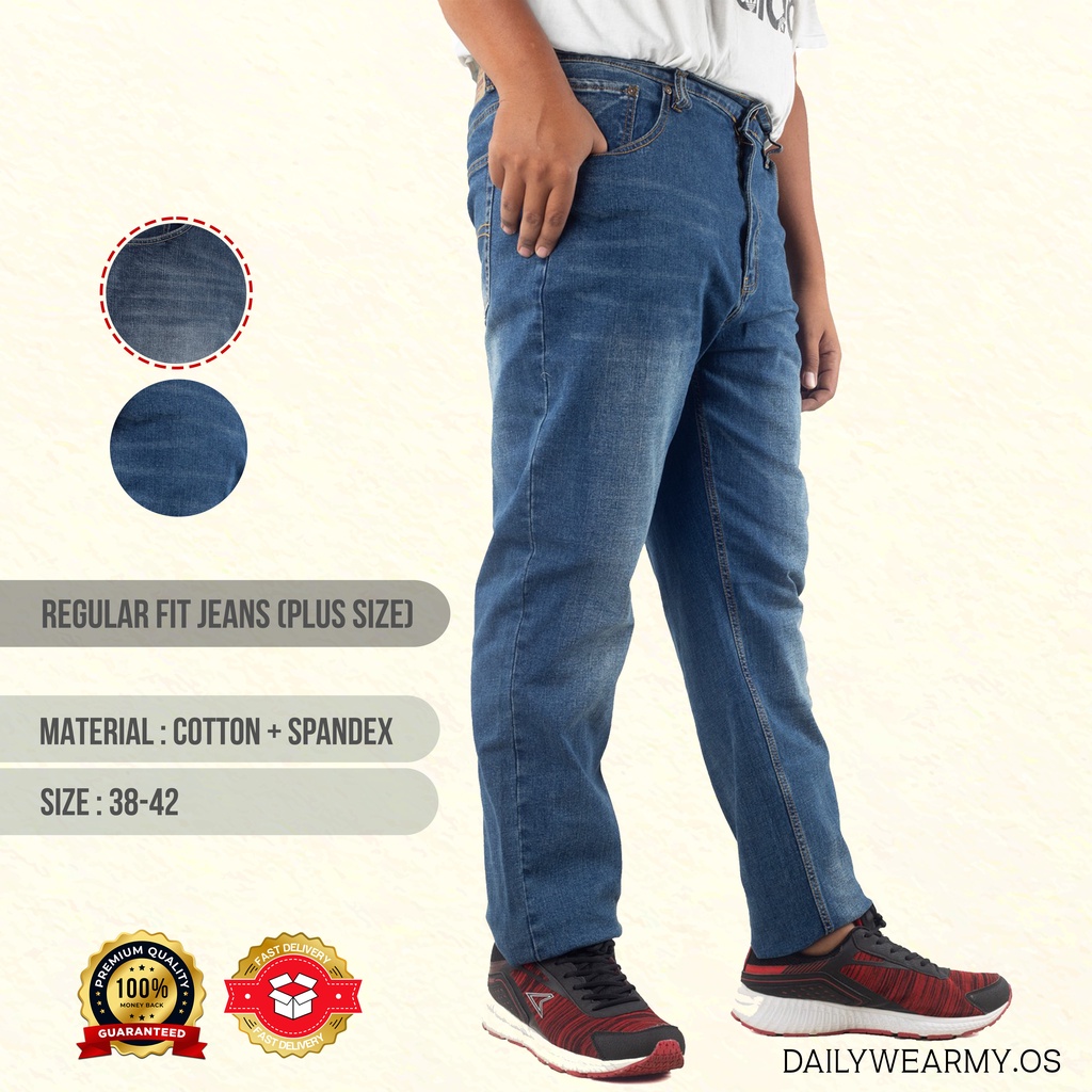 100 Exhaust (PLUS SIZE) Jeans Panjang Cutting Regular Fit 1145 Selesa