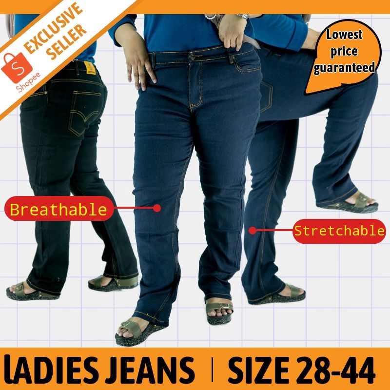 CY S09 PLUS BIG SIZE WOMAN DENIM JEANS LONG PANTS / SELUAR JEANS SIZE ...