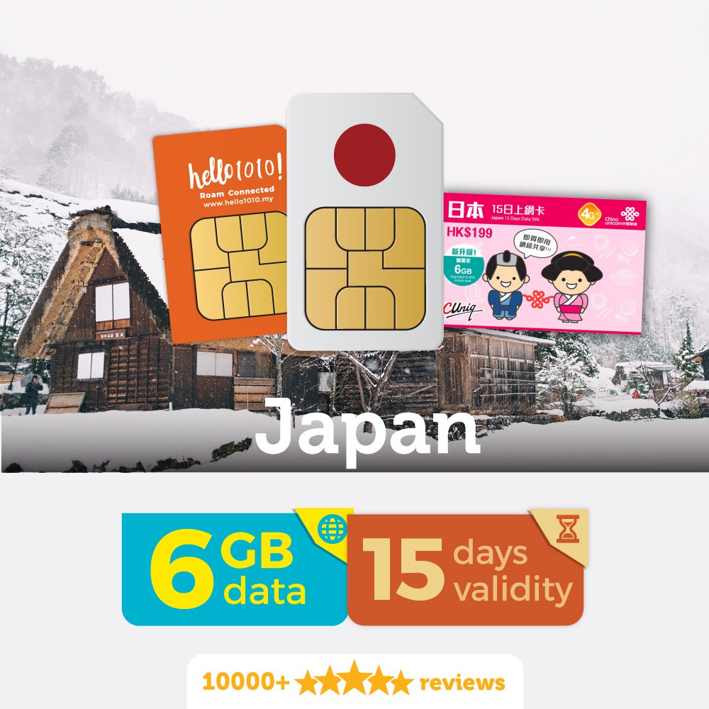 Japan (6GB) Travel Prepaid Sim Card Shopee Malaysia