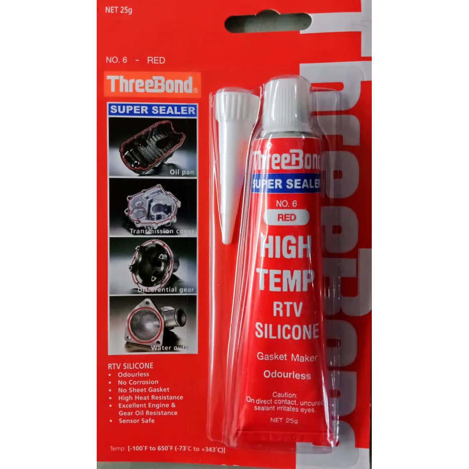 Threebond Super Sealer No.6 Red Liquid Gasket High Temp RTV Silicone