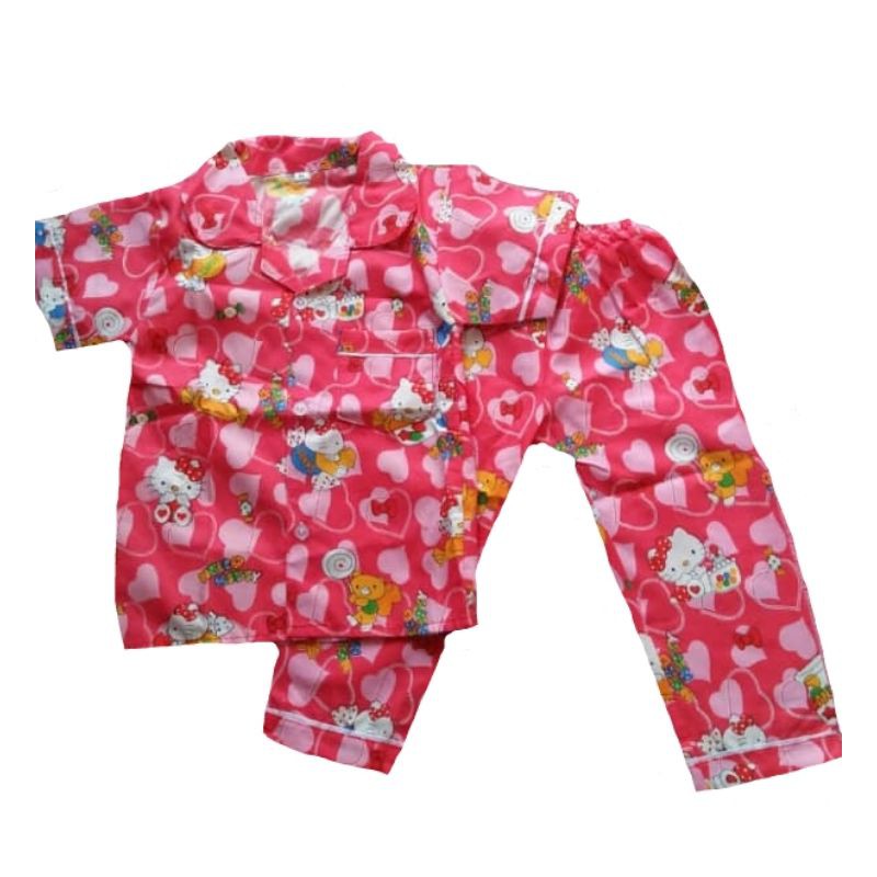 Hot Item Pyjamas Butang Material English Cotton Kain Sejuk Serap Peluh Sedap Pakai