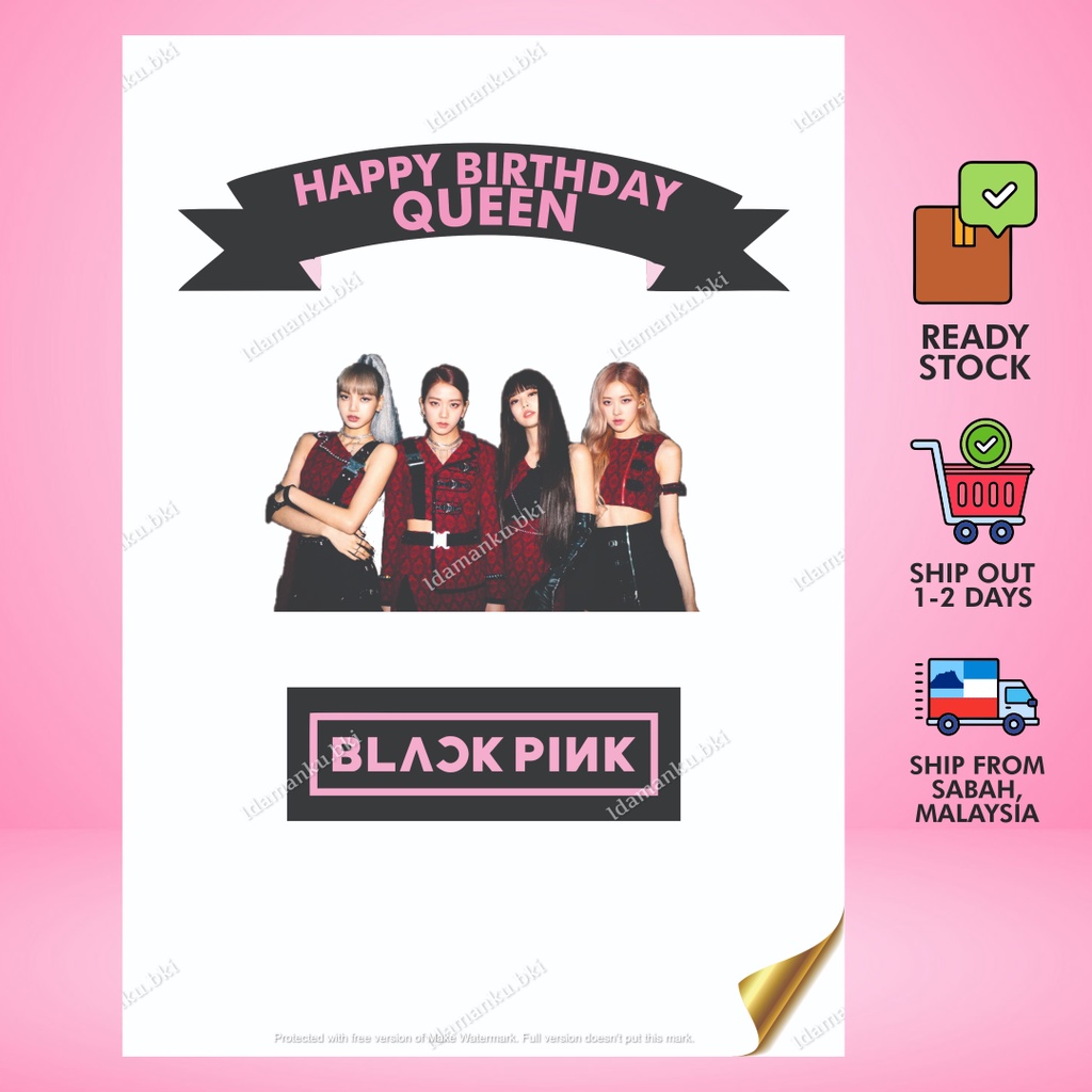 Blackpink Banner Set (Custom Name & Age) | Shopee Malaysia