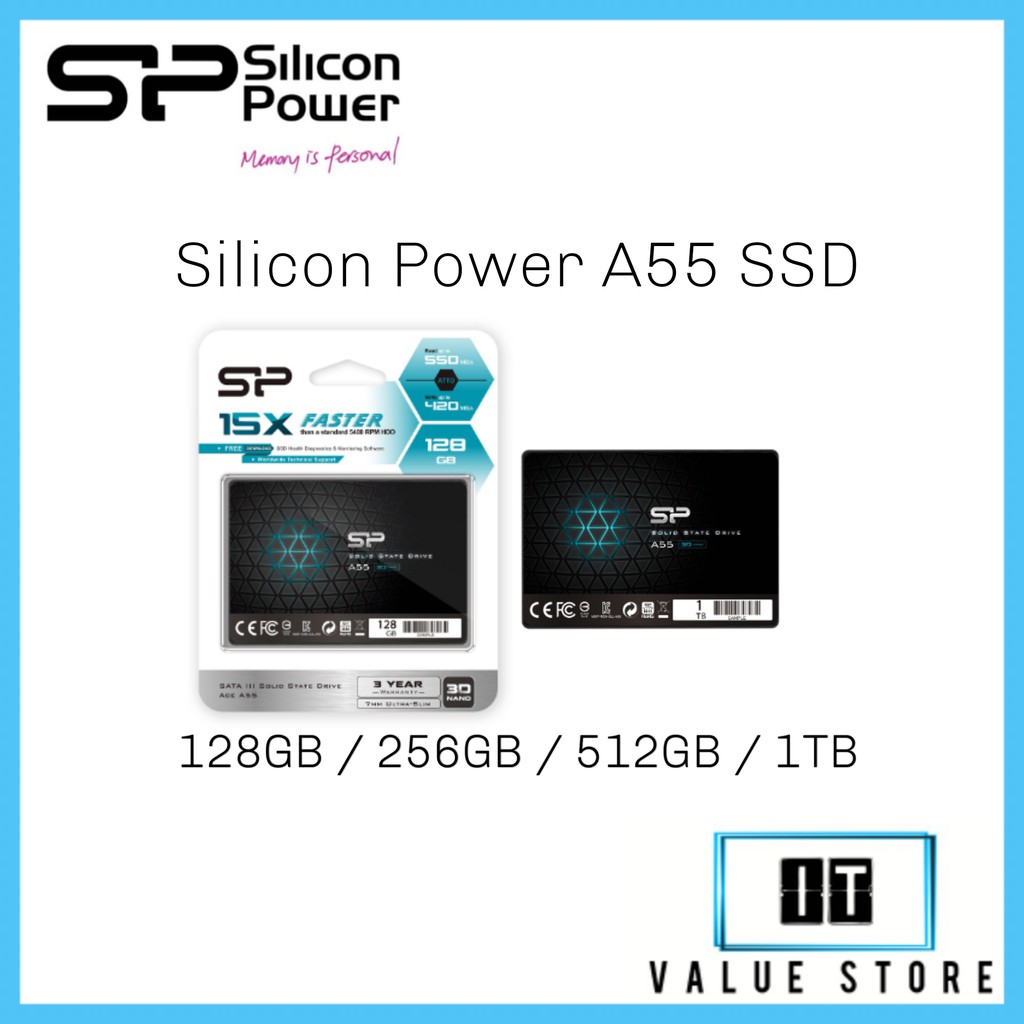 Silicon Power SSD 3D NAND A55 2.5 inch SATA Internal Solid State Drive ...