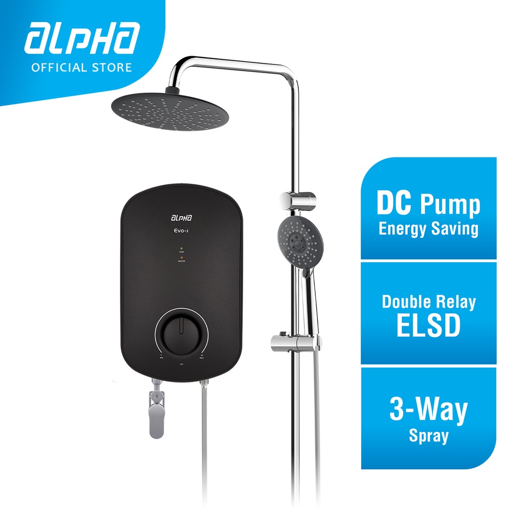 ALPHA EVO i Rain Shower Instant Water Heater (DC Pump) Shopee Malaysia