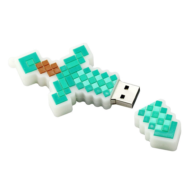 Pendrive Cartoon Game Minecraft Diamond Sword Usb Flash Drive Thumb Drive Usb Memory Stick 1tb Flash Card Children Gift Shopee Malaysia