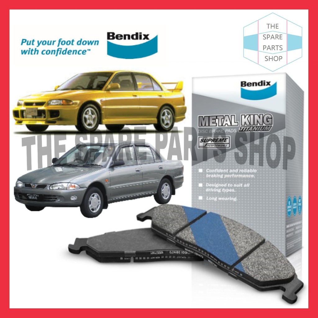 Proton Wira 1 6 Mitsubishi Evo 2 3 Rear Bendix Metal King Titanium Brake Pad