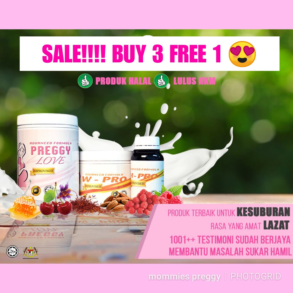 Buy 3 Free 1 Preggy Love Mpro Wpro Shopee Malaysia