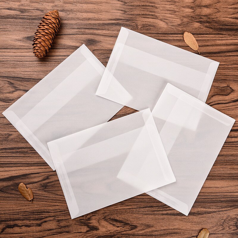 30Pcs/lot Vintage Blank Translucent Vellum Envelopes DIY Multifunction Gift Wallet Envelope 17.5*12cm