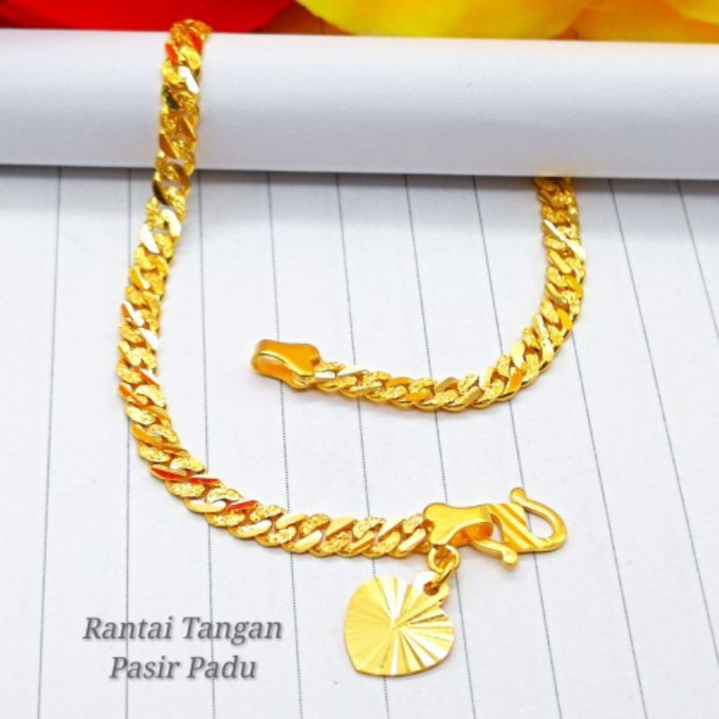 Huda Gold Rantai Tangan Pasir Padu Emas 916 Tulen