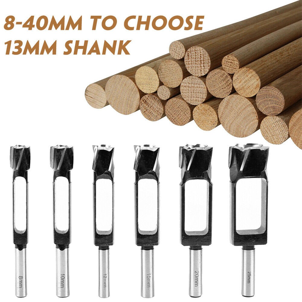 8mm-40mm Woodworking Drill Bit HSS Tapered Snug Tenon Dowel Plug Cutter ...