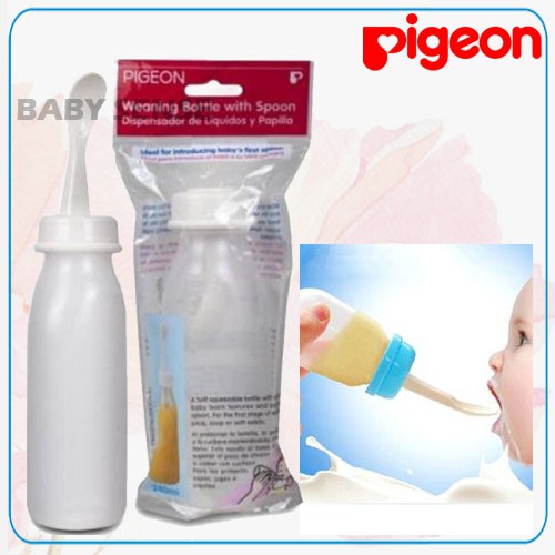 pigeon feeding bottle with spoon