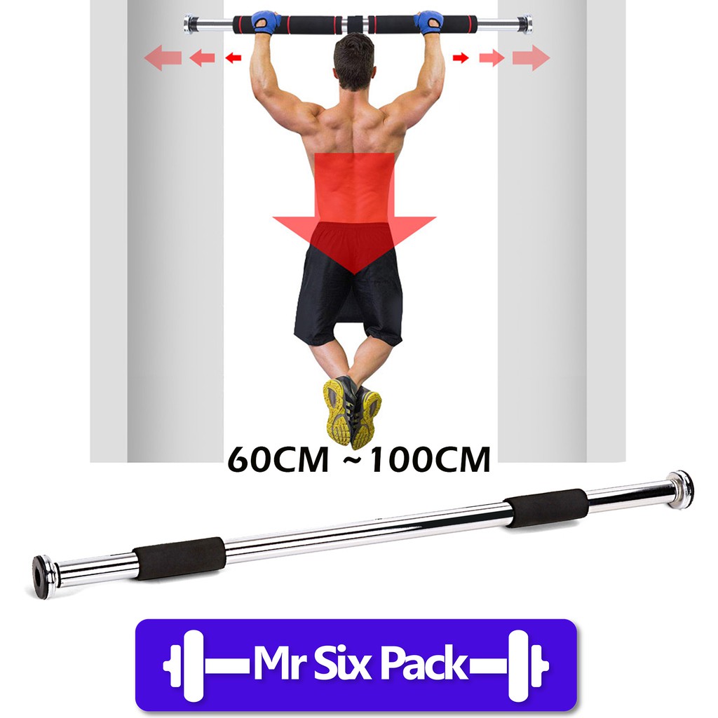 Pull Up Door Gym Bar Doorway Exercise Adjustable 62cm 100cm (SC62100