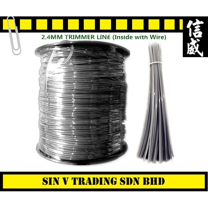 Buy 2 4mm Trimmer Line Inside With Wire Tali Mesin Rumput Brush Cutter Nylon Line For Garden Wire Rope Cord Line Grass Seetracker Malaysia