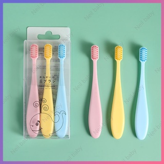 【Neil Baby】3PCS/sets Baby Soft Toothbrush Toddler 1-3 Years Old Toothbrush Dental Oral Care Toothbrush for Kids Sensitive Gums berus gigi kanak kanak berus gigi berus gigi baby