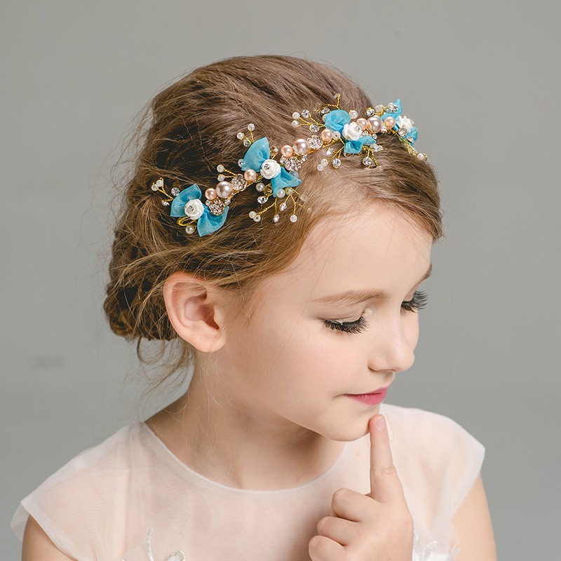 Children Headwear Sweet Hair Girls Headband Garland Crown Flower