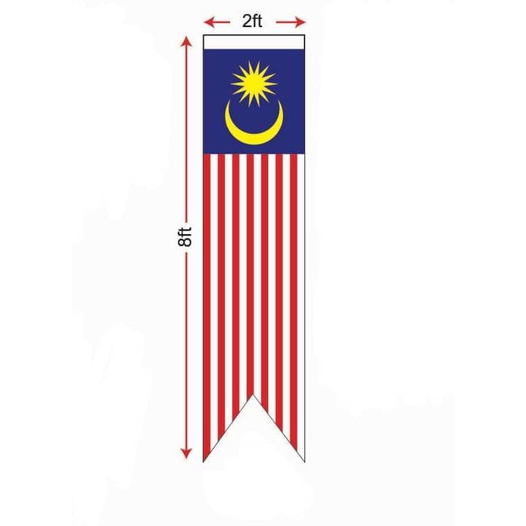 Malaysia Flag Set 2 x 8 ft Polyester Banner (All States in Malaysia