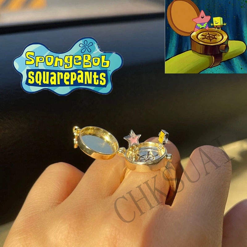 SpongeBob SquarePants BFF Friendship Cute Ring Good Friend Can Open