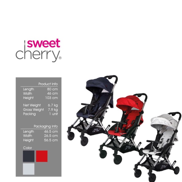 sweet cherry a8 hybrid compact stroller