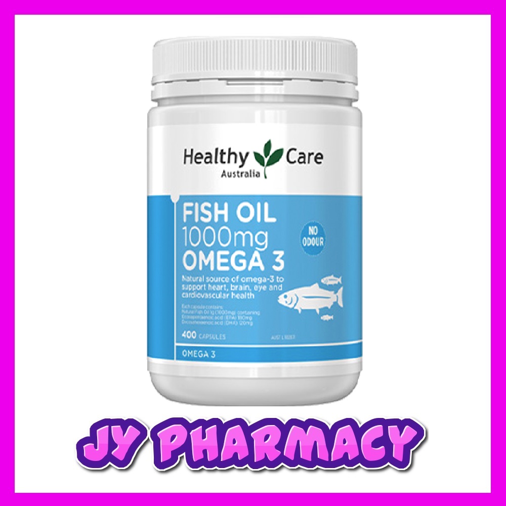 Exp 8/2025 Healthy Care Fish Oil 1000mg Omega 3 ( 400 Capsules