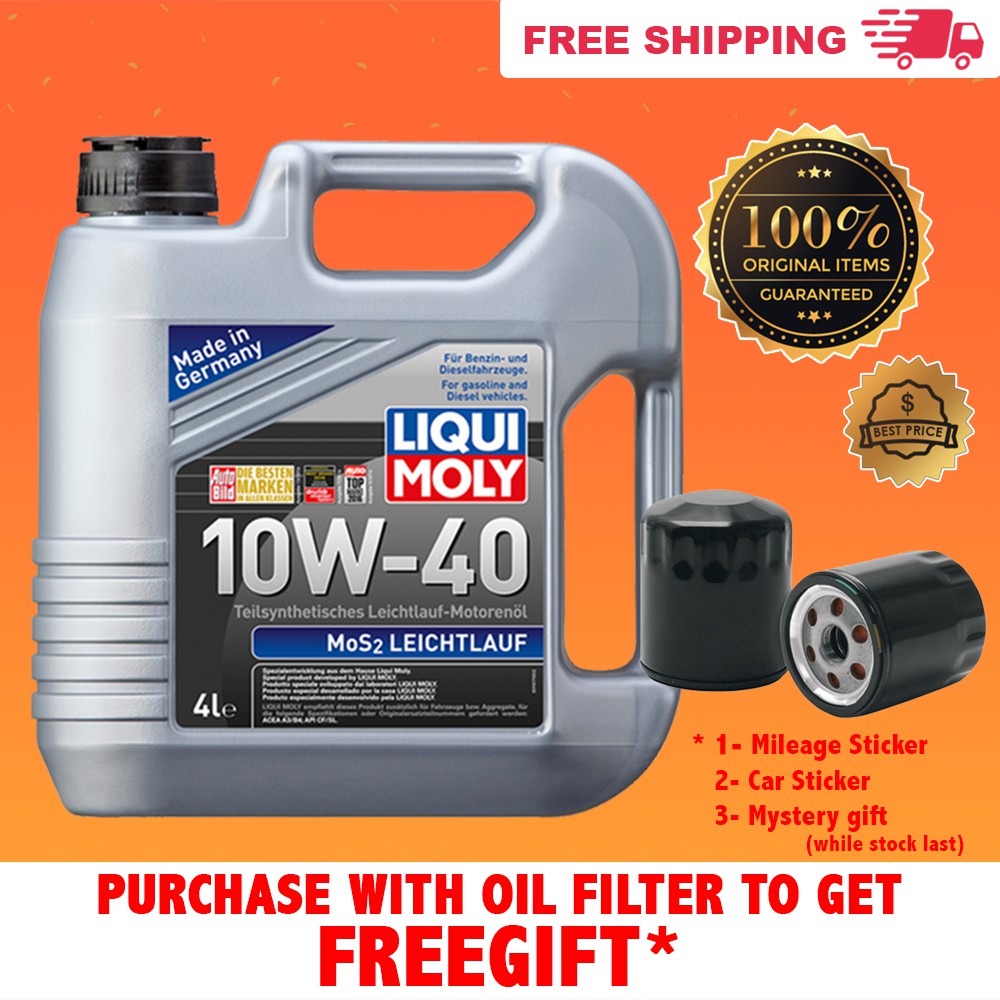 Liqui Moly MoS2 Leichtlauf 10W40 4L Semi Synthetic Engine 