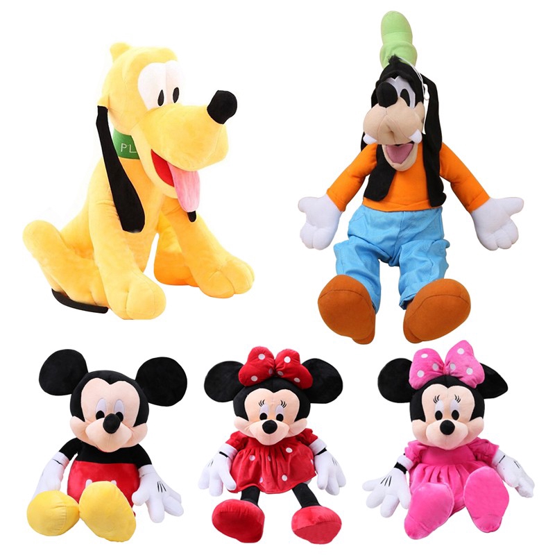 30cm Mickey Mouse Minnie Plush Toys Cute Goofy Dog Pluto Dog Cartoon Figure Kids Shopee Malaysia