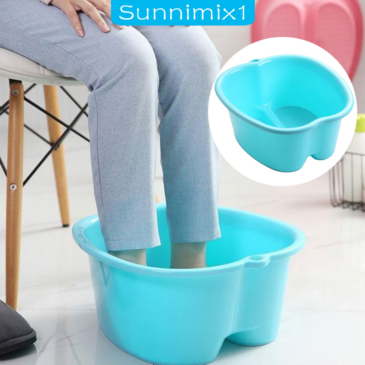 [SUNNIMIX1] Large Foot Bath Spa Bowl Basin Sturdy Plastic Foot Soak