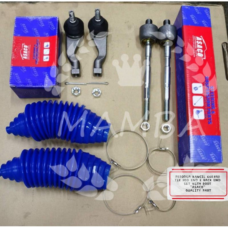 PERODUA KANCIL 660,850 TIE ROD END & RACK END SET WITH BOOT QUALITY