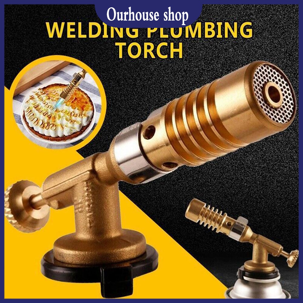 Welding Torch Portable Gas Torch Flame Gun High Temperature Brass Mapp Gas Burner Torch Brazing