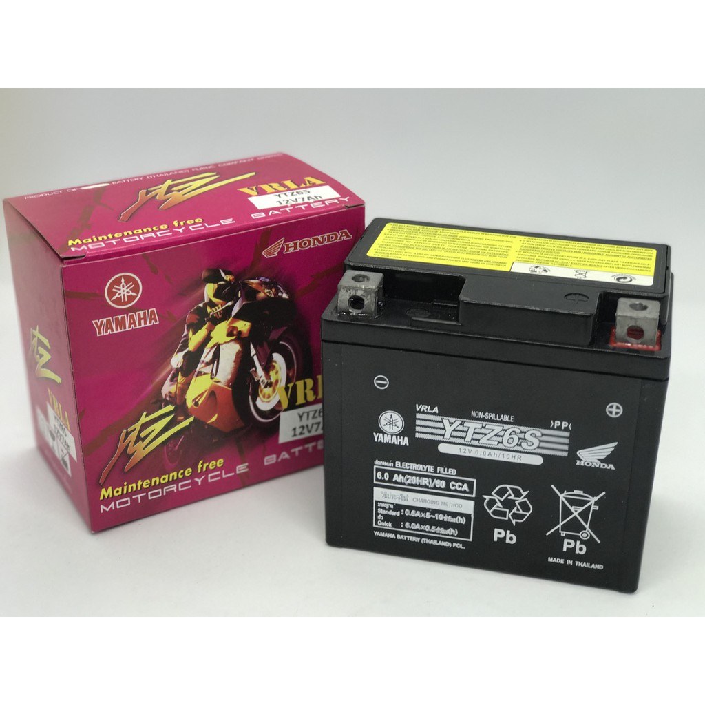 RS150 RS150R CBR150/VARIO150/AIR BLADE/PCX150 NEW/VARIO/CLICK150i Honda  Battery THAILAND YTZ6S MAINTENANCE FREE YTZ6