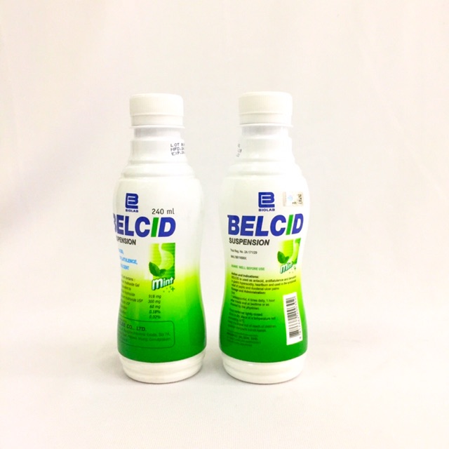 BELCID used for antacid, antiflatulence and demulcent in gastric