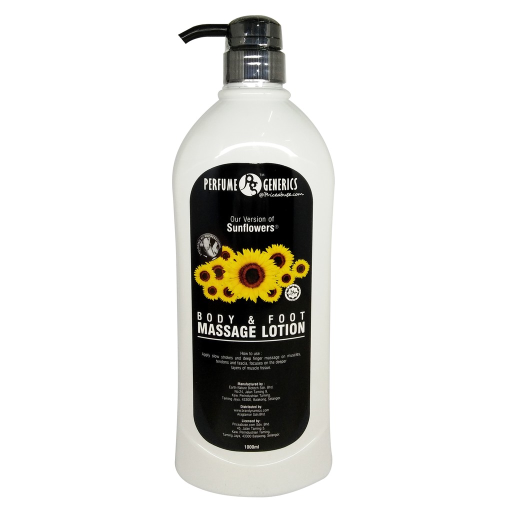 PG Sunflower Body & Foot Massage Lotion (1000ml) Exp. Date 06/2022
