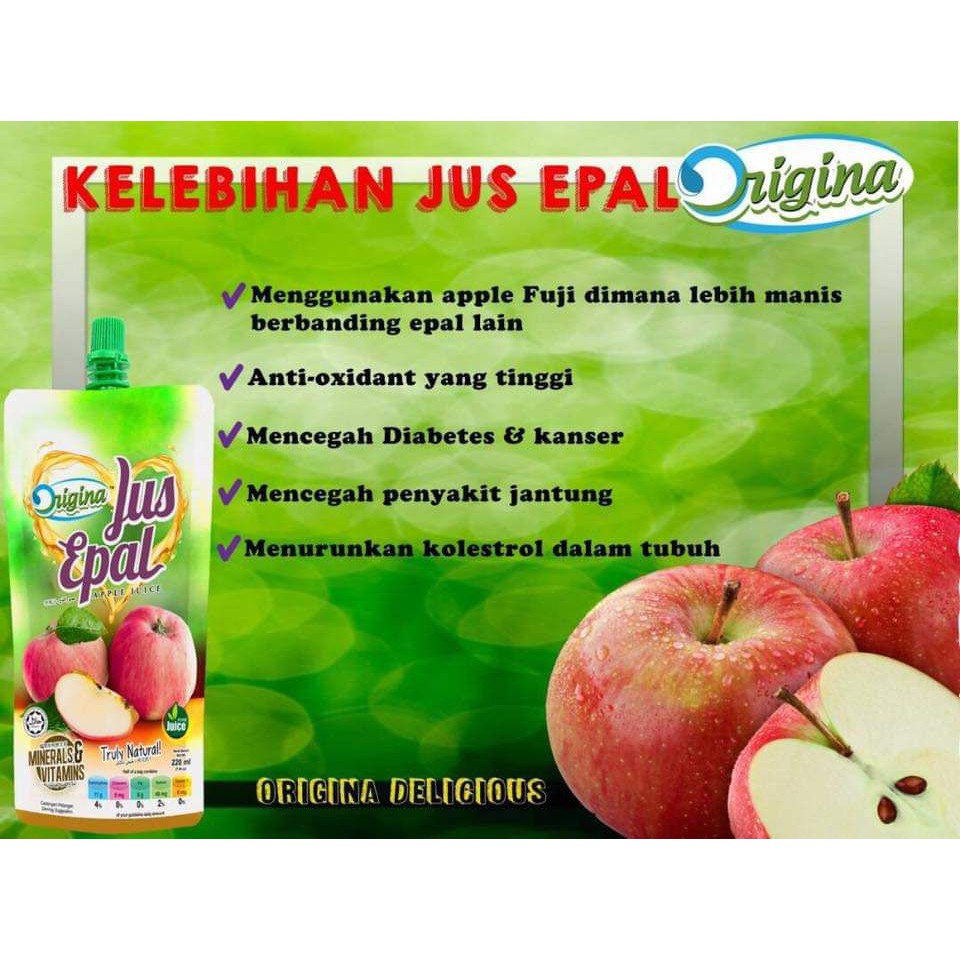 Origina Jus Epal Apple Juice Shopee Malaysia