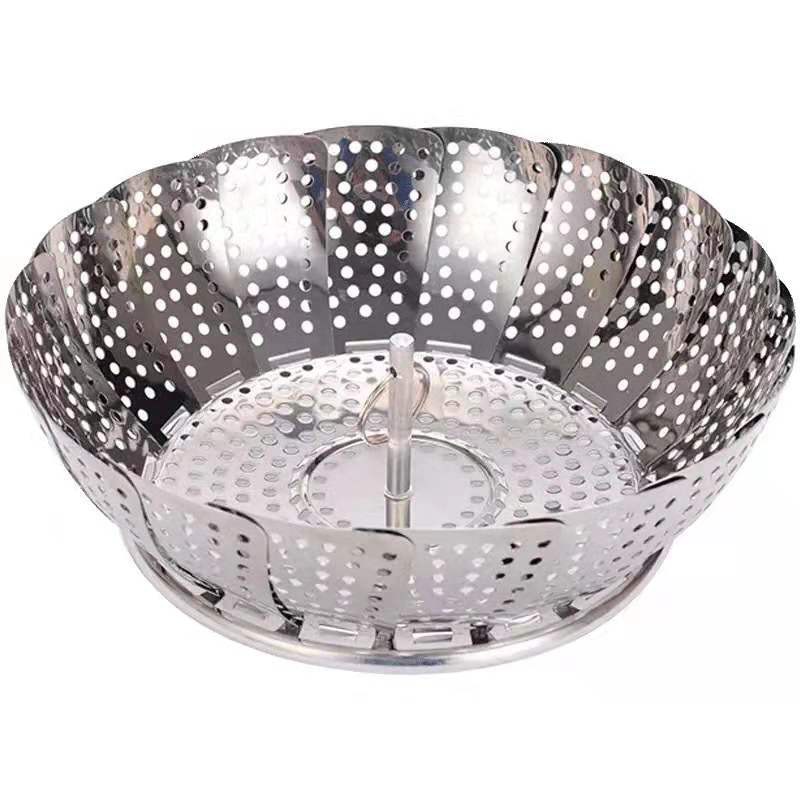 Stainless Steel Vegetable Steamer Folding Steamer Basket/Insert for