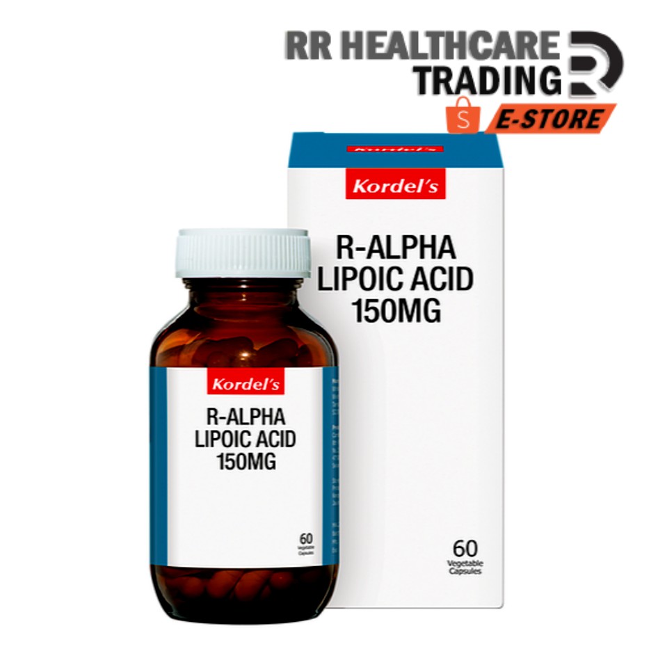 Kordel's RAlpha Lipoic Acid 150mg 60’s (Glutathione, Vitamin E & C Anti Aging, Anti Wrinkle