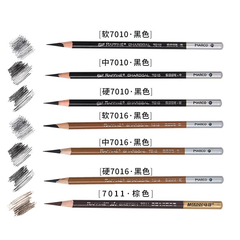 White Charcoal Highlighter White Sketch Pencil Drawing Brush Set Sketch