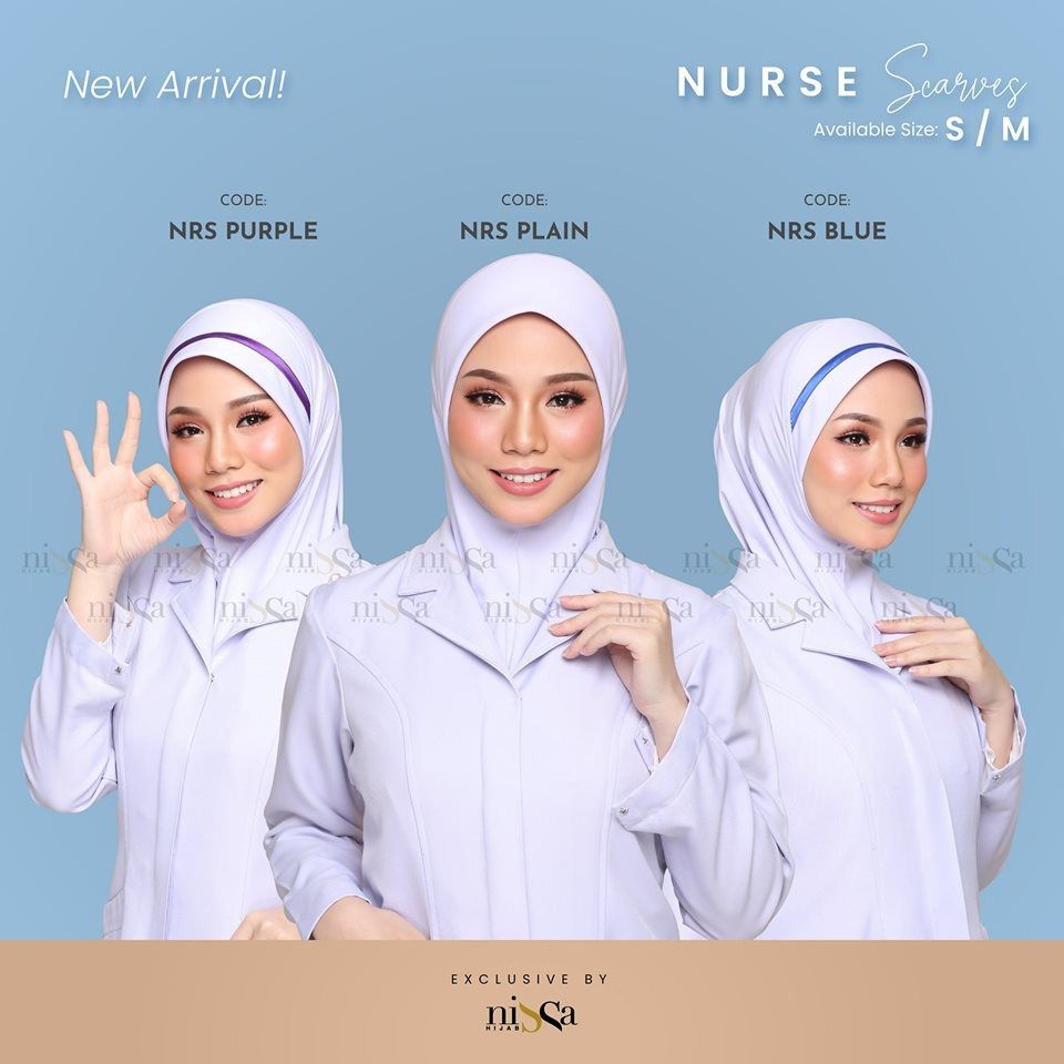 Nissa Hijab Premium Tudung Nurse Scuba KKM/KPJ/USM