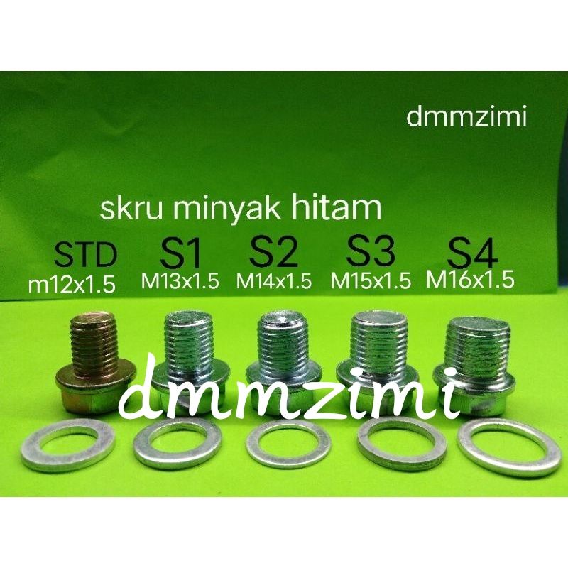 oil drain plug engine repair/skru minyak hitam/bolt drain/oil nut