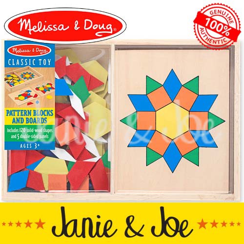 melissa & doug pattern blocks and boards classic toy