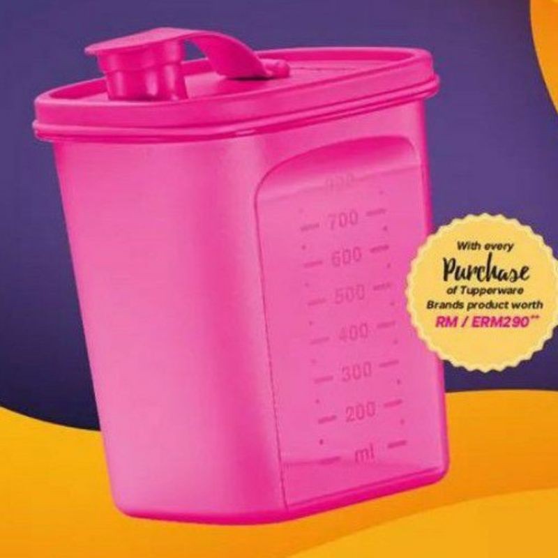 Tupperware  1L Chill Fresh Pourer Hydrangea Water Margarita Tropical Water Pink 1000ml