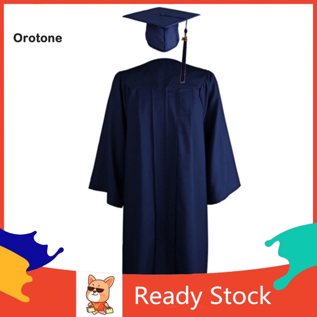 [Ready stock] Bachelor Academic Hat Set Wear-resistant Academic Dress Set Graduation for Adult