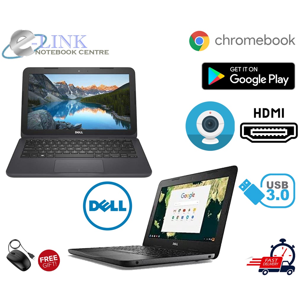 ( Dell Chromebook Google Play Store ) Chromebook 11 3180 Intel Celeron