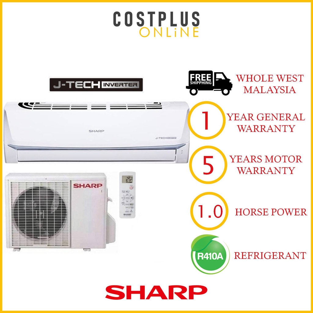 Sharp 1 0hp Inverter Air Conditioner Ahx9ued Aux9ued Aircond With Remote Control Shopee Malaysia