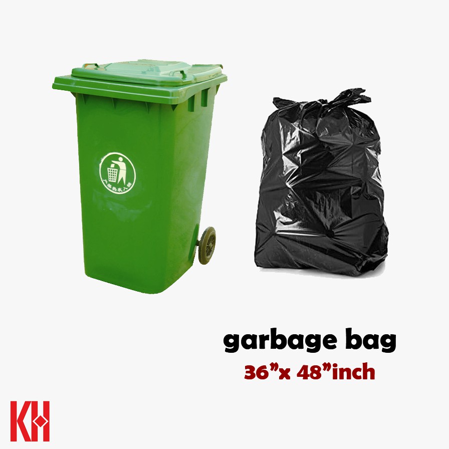 (2kg±) Thick Garbage Bag XXL / 36" x 48" inch HDPE Beg Sampah Black