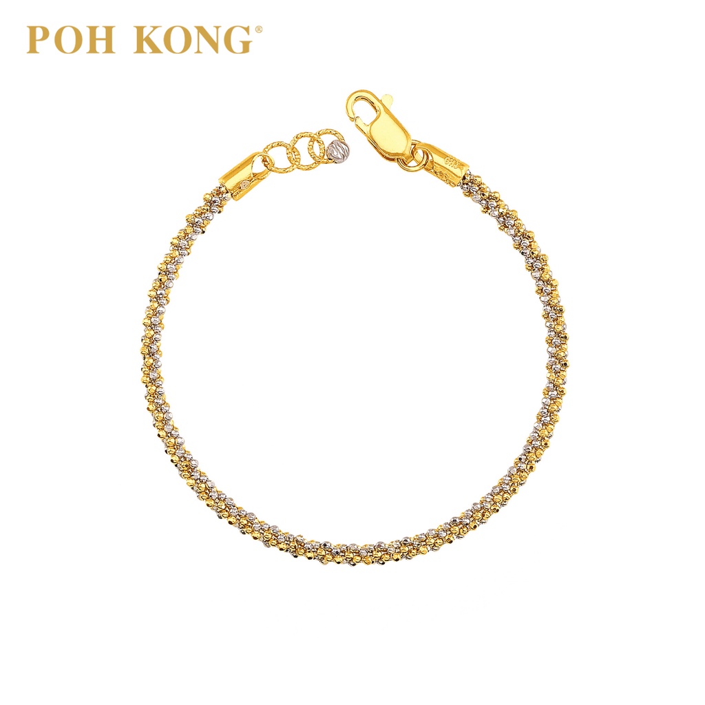 Buy Poh Kong 916 22k Yellow Gold Golden Multi Beads Bracelet Seetracker Malaysia