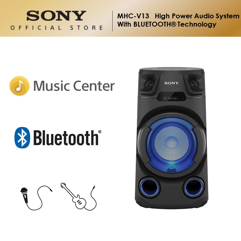 Sony Mhc V13 High Power Audio System With Bluetooth Technology Shopee