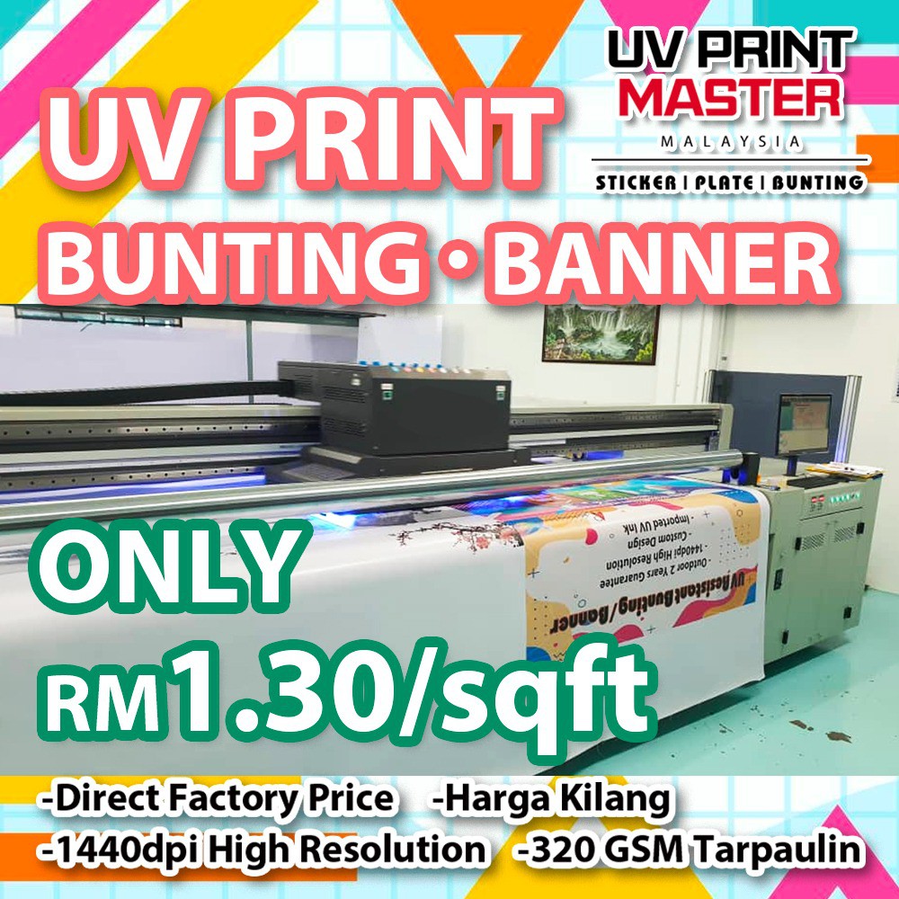 Banner Bunting PAPAN TANDA Signage (Wood/Eyelets/PVC/Pocket)Finishing ...