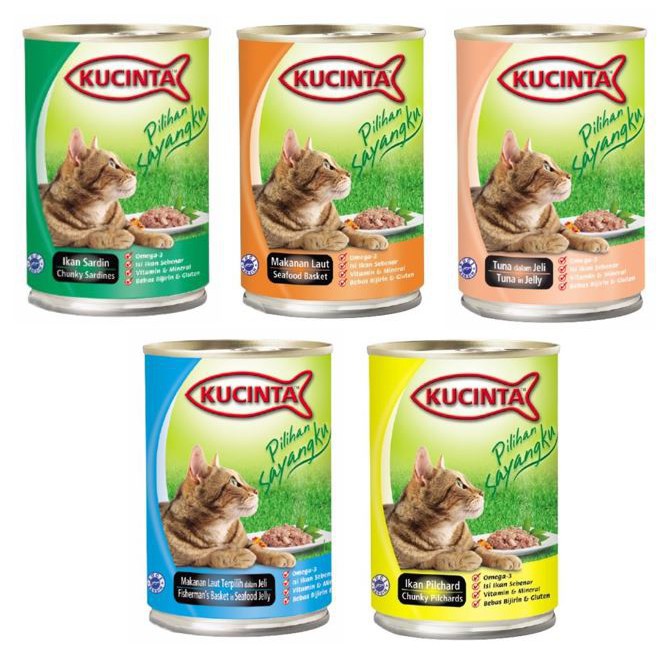 (Ready Stock)Makanan Kucing Tin/Cat canned food KUCINTA 400G Shopee